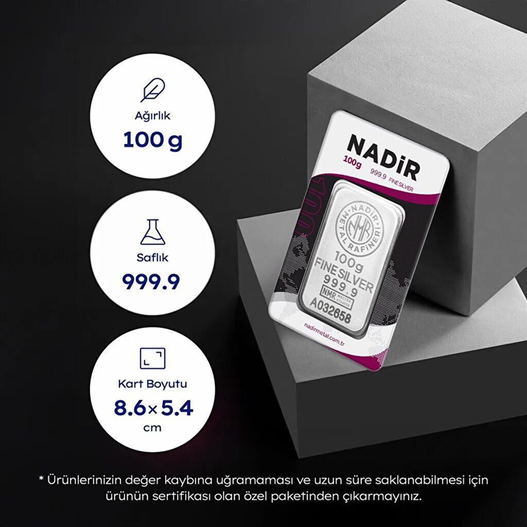 100 Gr Gümüş Külçe