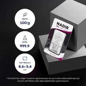 100 Gr Gümüş Külçe