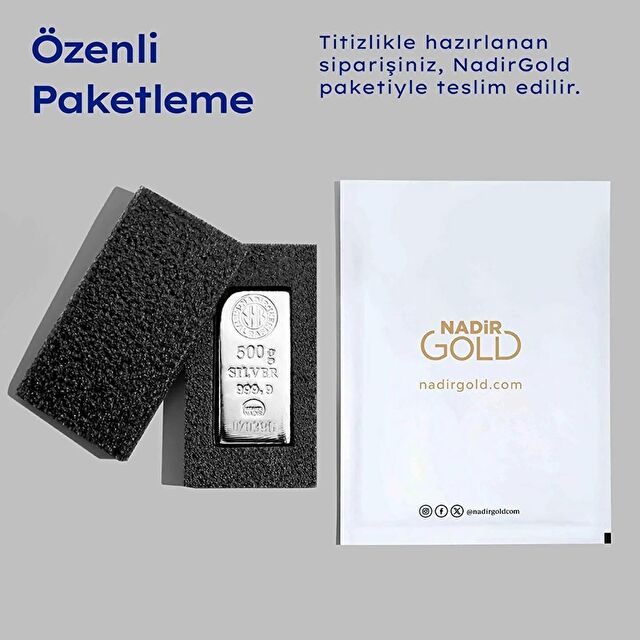 500 Gr Gümüş Külçe