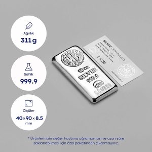 10 Oz Gümüş Külçe