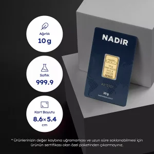 10 Gr Külçe Altın 999.9