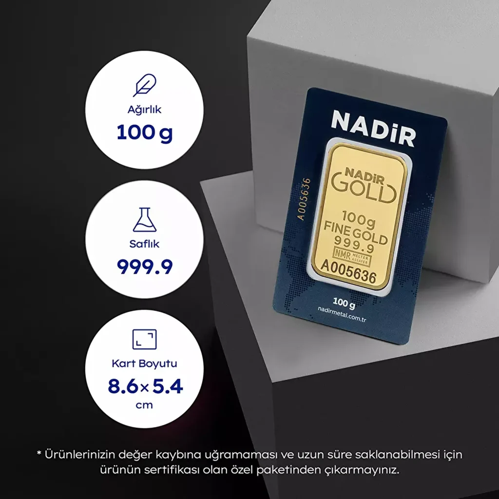 100 Gr Külçe Altın 999.9