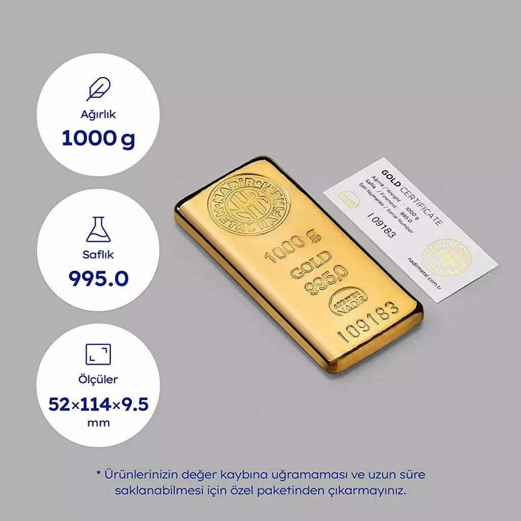 1000 Gr Külçe Altın