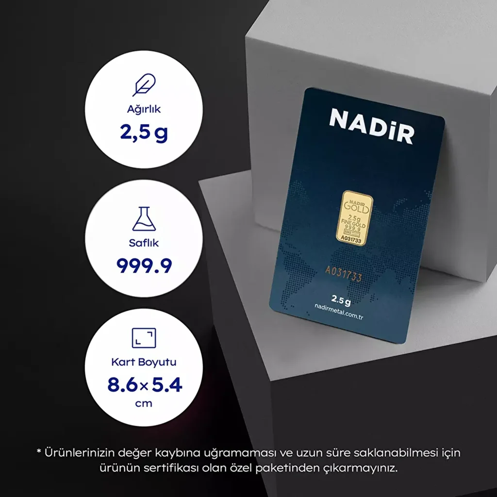 2‚5 Gr Külçe Altın 999.9