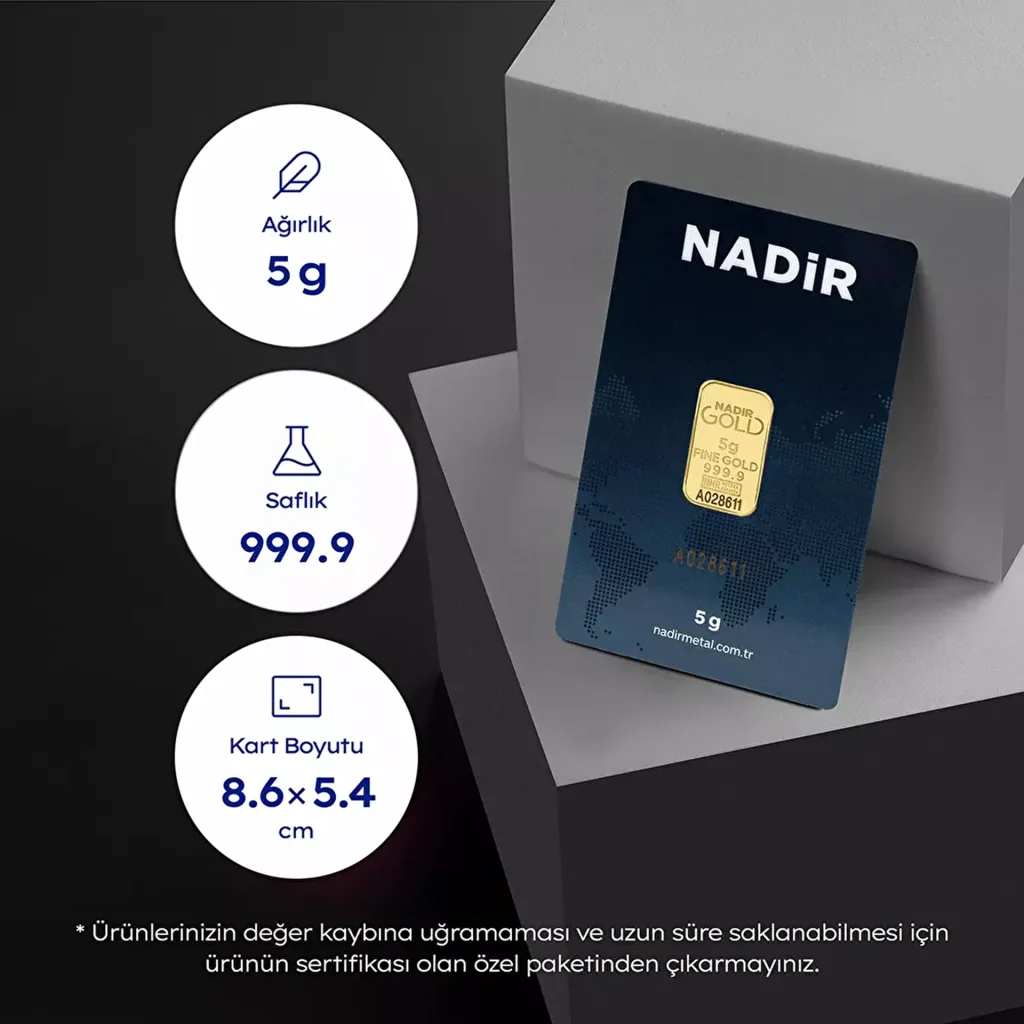 5 Gr Külçe Altın 999.9