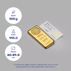 500 Gr Külçe Altın
